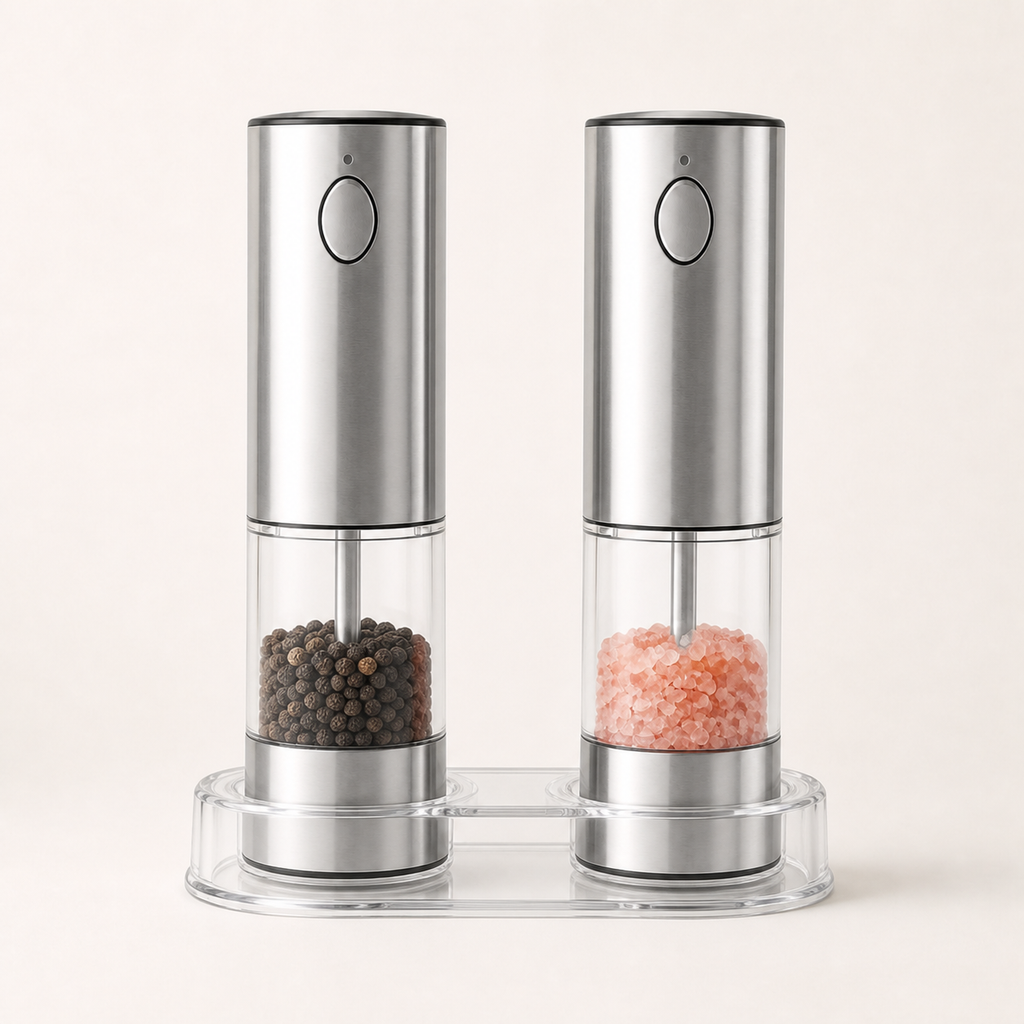 BladeOrbit™ Automatic Salt & Pepper Grinder – USB Rechargeable